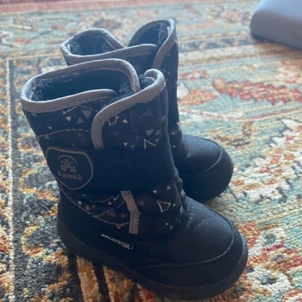 Kamik Black Winter Boots, size 6 toddler
